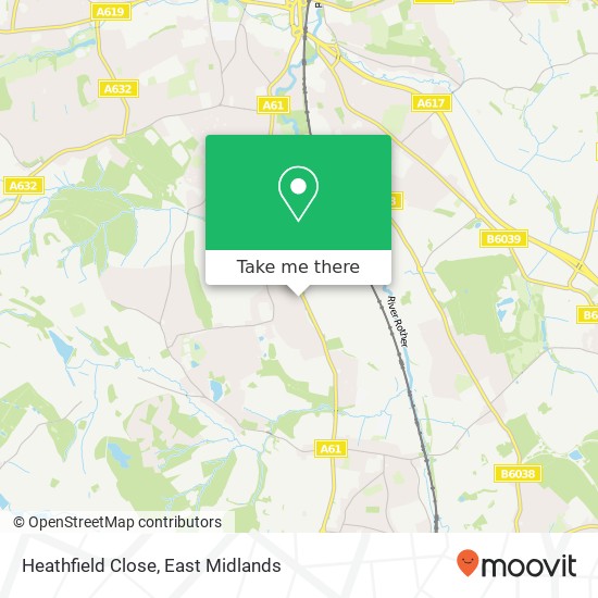 Heathfield Close map