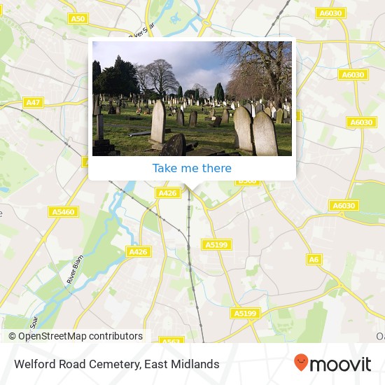 Welford Road Cemetery map