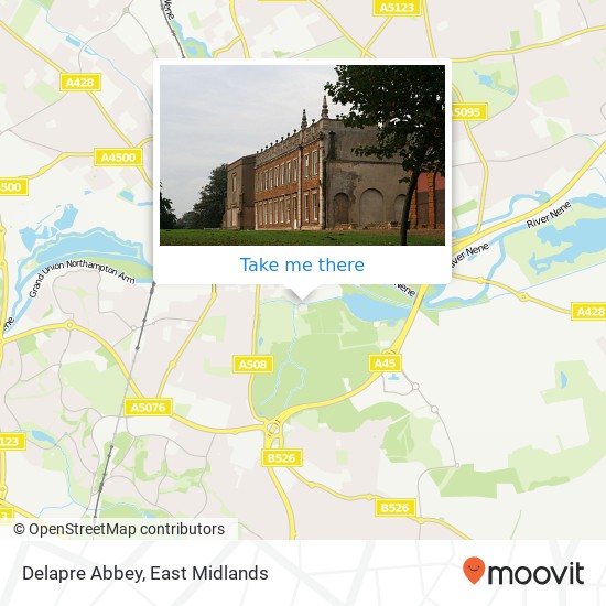 Delapre Abbey map