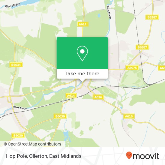 Hop Pole, Ollerton map