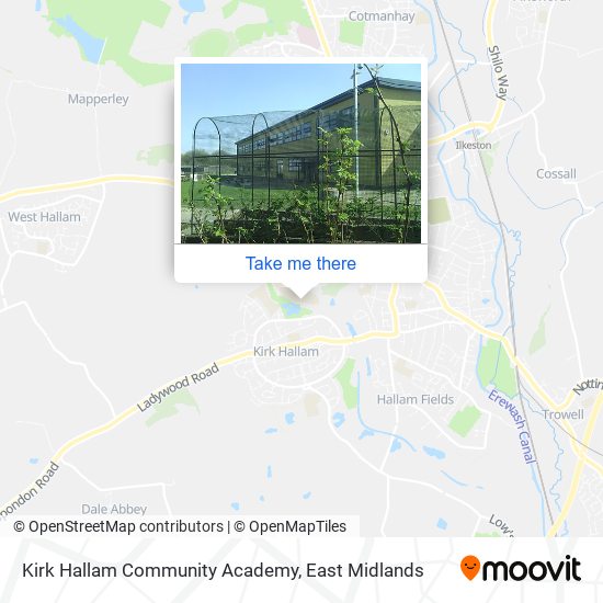 Kirk Hallam Community Academy map