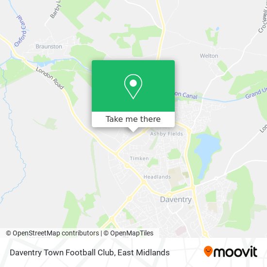 Daventry Town Football Club map