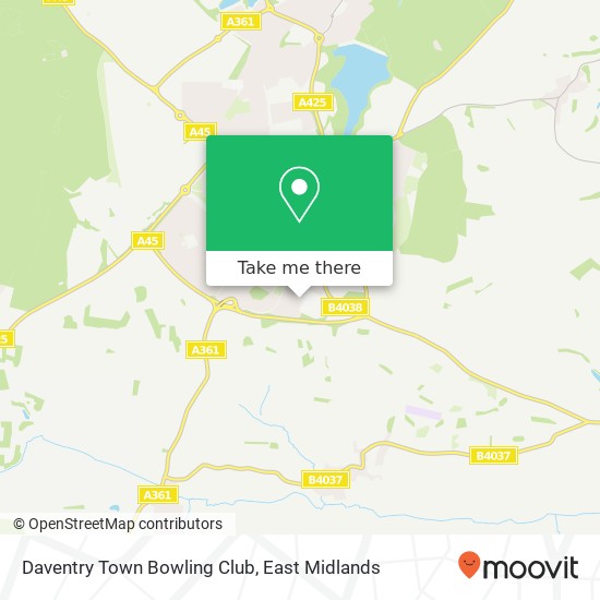 Daventry Town Bowling Club map