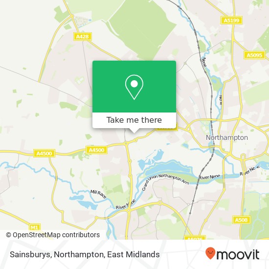 Sainsburys, Northampton map
