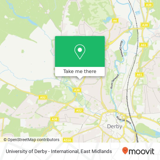 University of Derby - International map