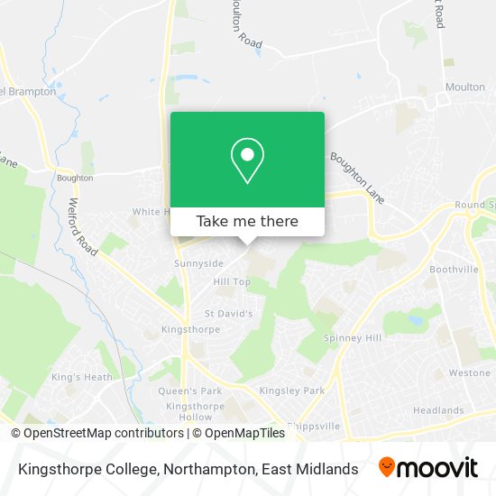 Kingsthorpe College, Northampton map