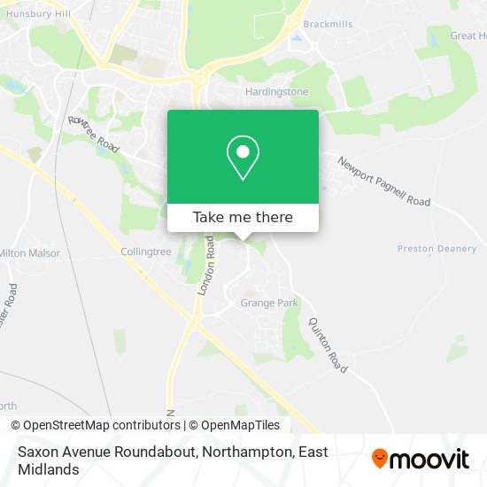 Saxon Avenue Roundabout, Northampton map