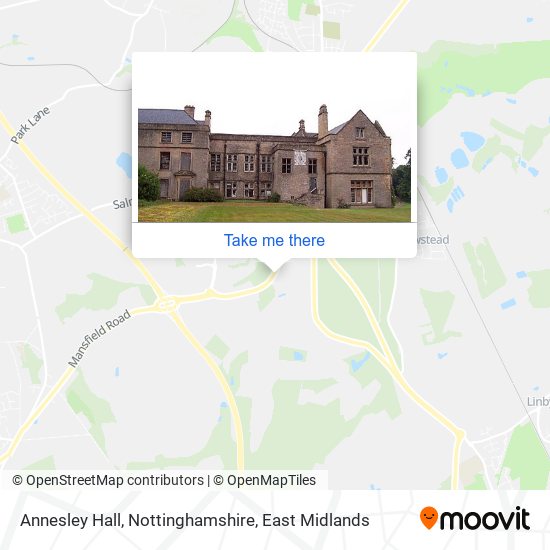 Annesley Hall, Nottinghamshire map
