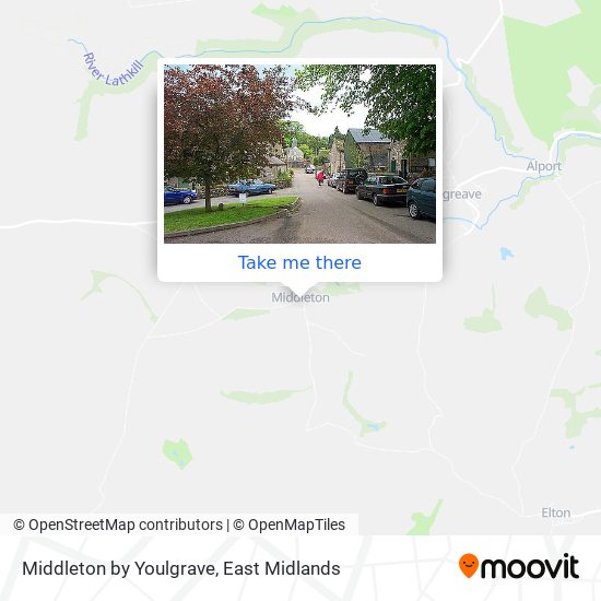 Middleton by Youlgrave map