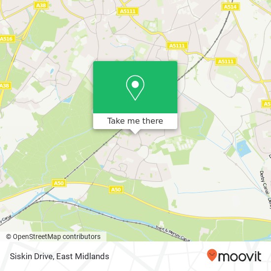 Siskin Drive map