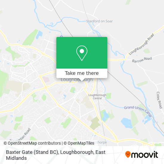 Baxter Gate (Stand BC), Loughborough map