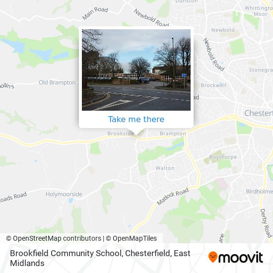 Brookfield Community School, Chesterfield map
