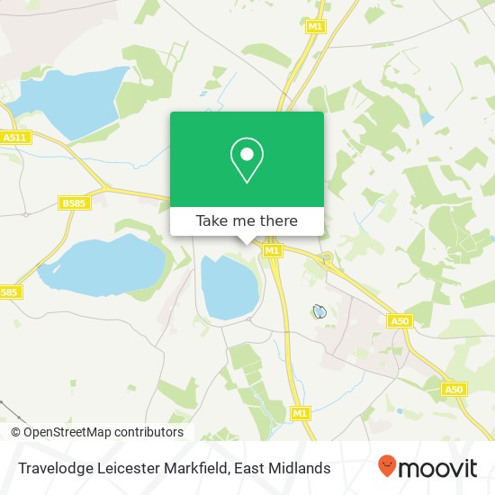 Travelodge Leicester Markfield map