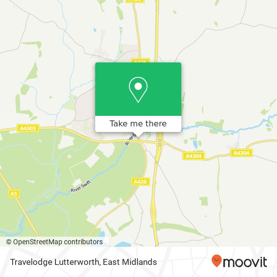 Travelodge Lutterworth map