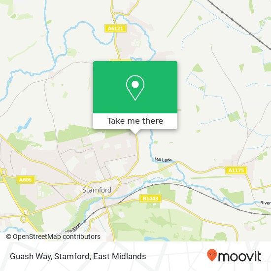 Guash Way, Stamford map