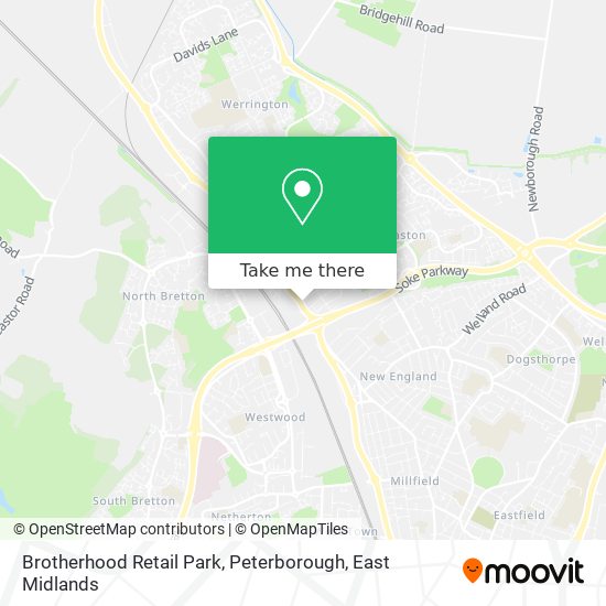 Brotherhood Retail Park, Peterborough map