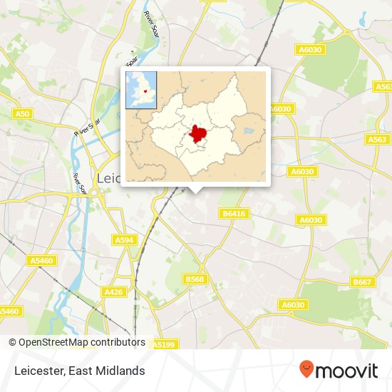 Leicester map