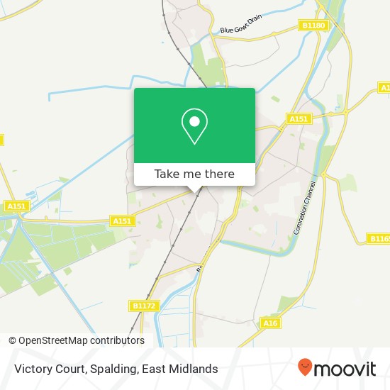 Victory Court, Spalding map