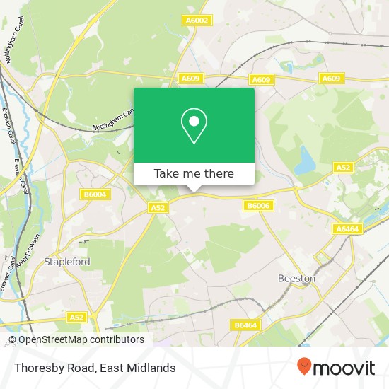 Thoresby Road map