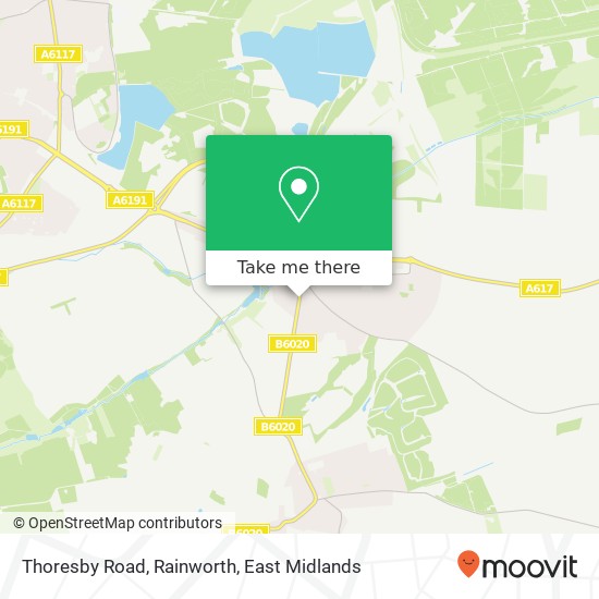 Thoresby Road, Rainworth map