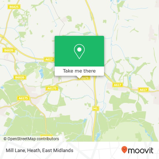 Mill Lane, Heath map