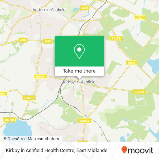 Kirkby in Ashfield Health Centre map