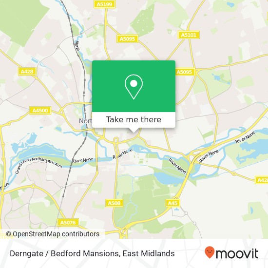 Derngate / Bedford Mansions map