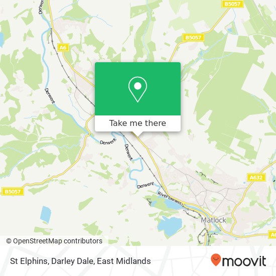 St Elphins, Darley Dale map