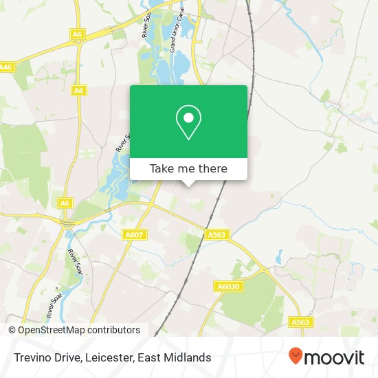 Trevino Drive, Leicester map