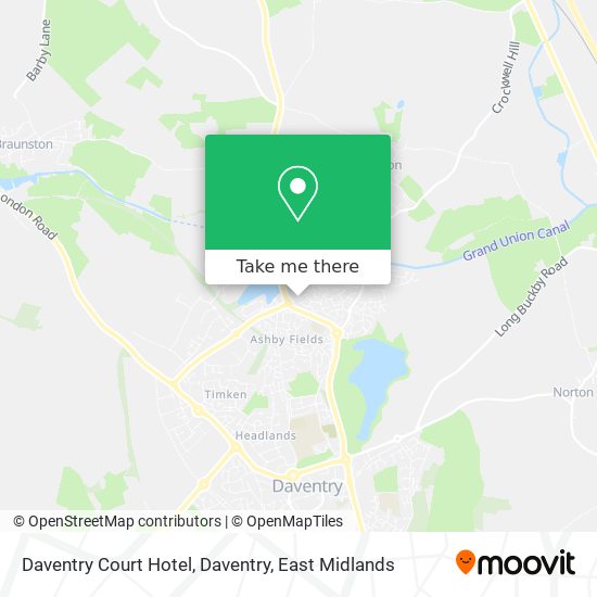 Daventry Court Hotel, Daventry map