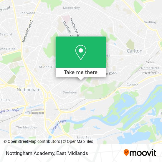 Nottingham Academy map