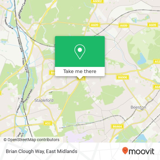 Brian Clough Way map