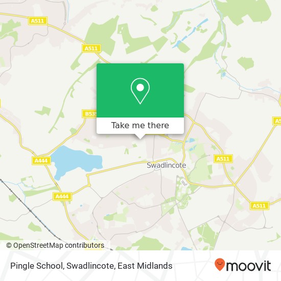 Pingle School, Swadlincote map