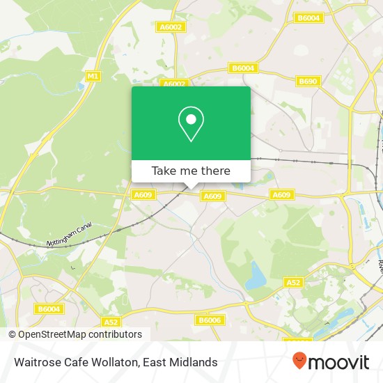 Waitrose Cafe Wollaton map