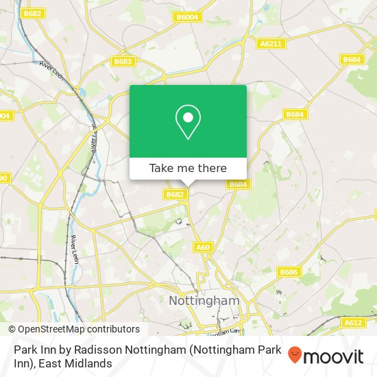 Park Inn by Radisson Nottingham (Nottingham Park Inn) map