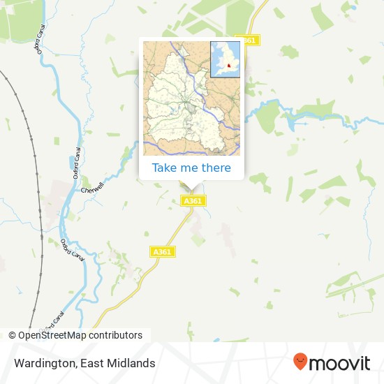 Wardington map