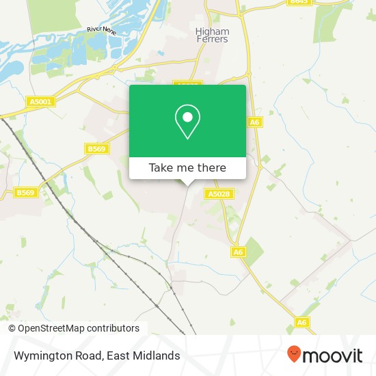 Wymington Road map