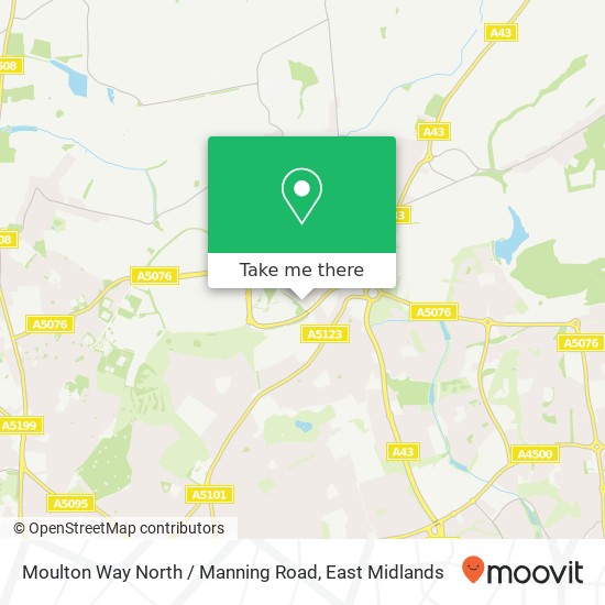 Moulton Way North / Manning Road map