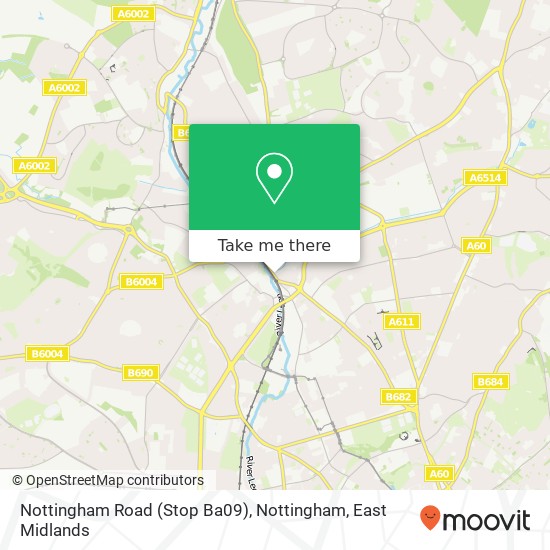 Nottingham Road (Stop Ba09), Nottingham map