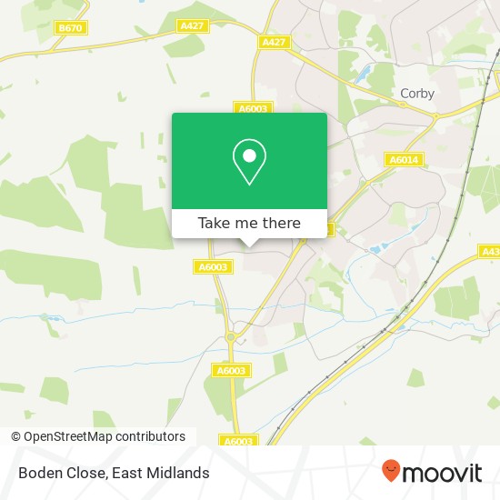 Boden Close map