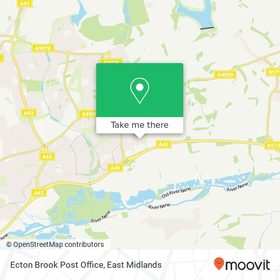 Ecton Brook Post Office map