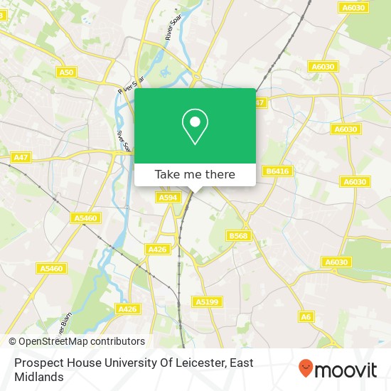 Prospect House University Of Leicester map