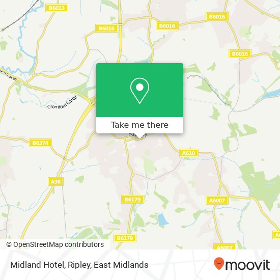 Midland Hotel, Ripley map