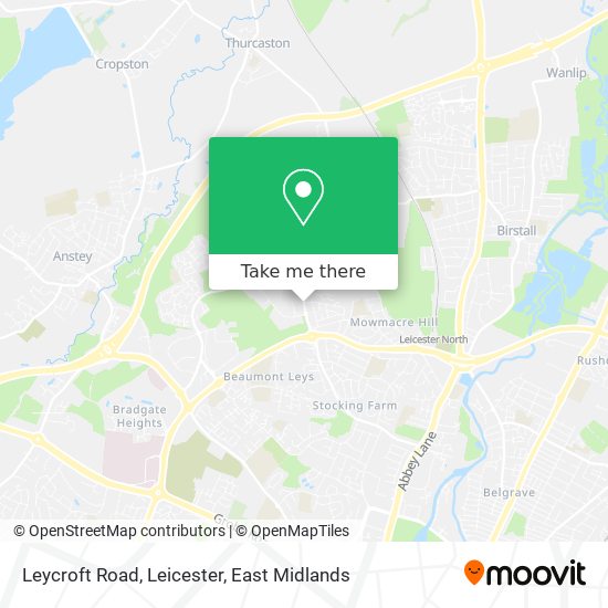 Leycroft Road, Leicester map