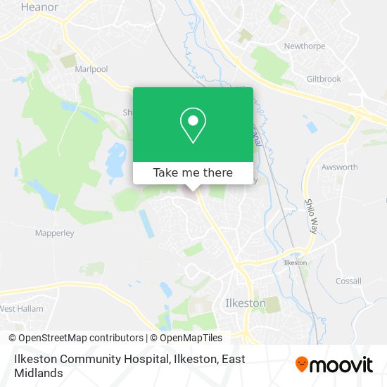 Ilkeston Community Hospital, Ilkeston map