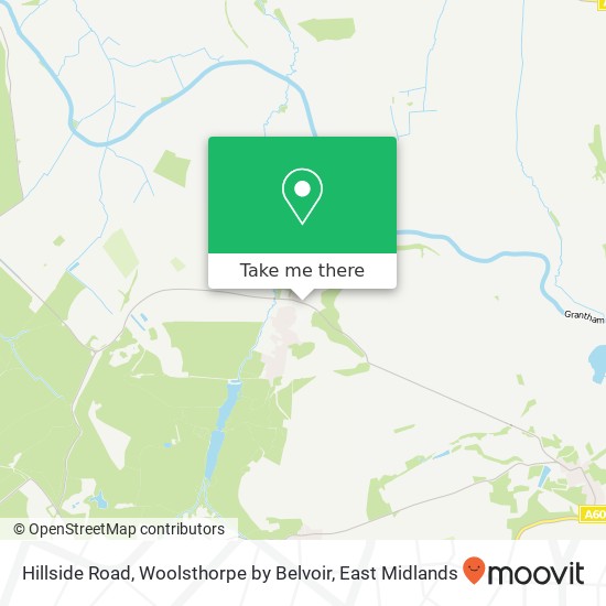 Hillside Road, Woolsthorpe by Belvoir map