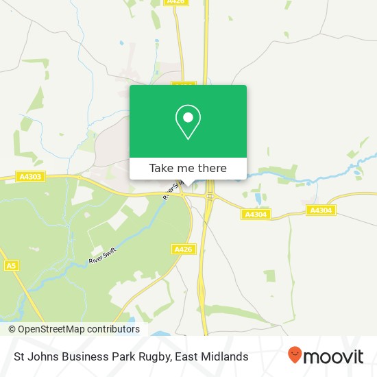 St Johns Business Park Rugby map