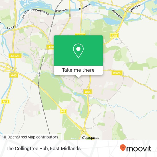 The Collingtree Pub map