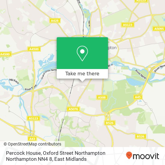 Percock House, Oxford Street Northampton Northampton NN4 8 map