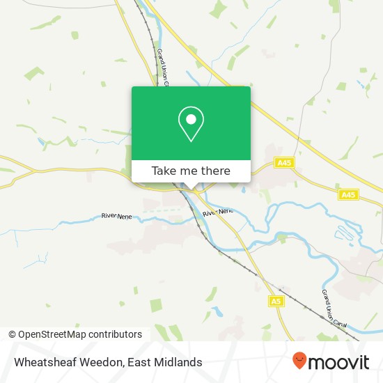 Wheatsheaf Weedon map